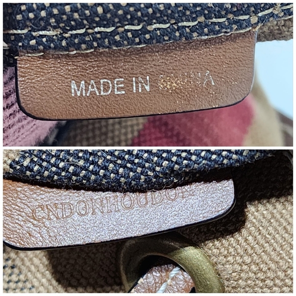 BURBERRY Grainy Calfskin House Check Canvas Small Heston Crossbody Beige/Black - Picture 5 of 13